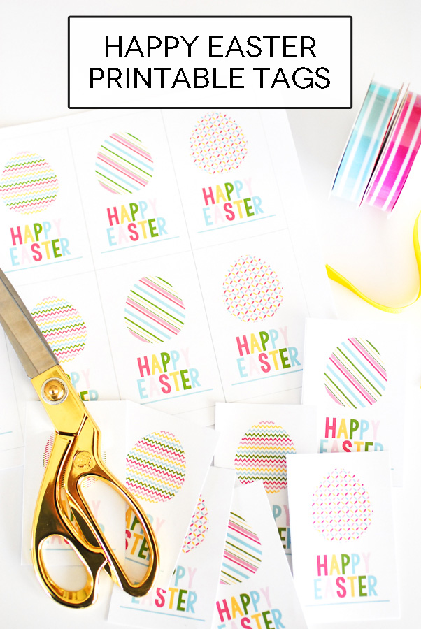 Happy Easter free printable tags for your Easter gift giving needs