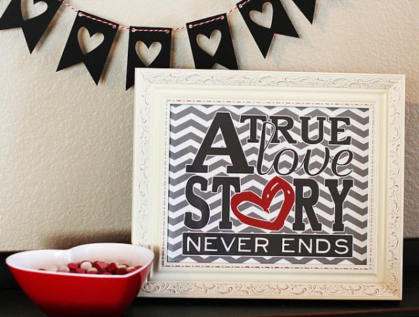 Love story free valentines day printable
