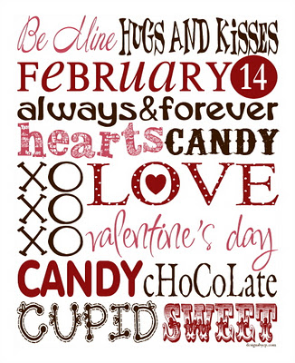 Fun free valentines day printable subway art