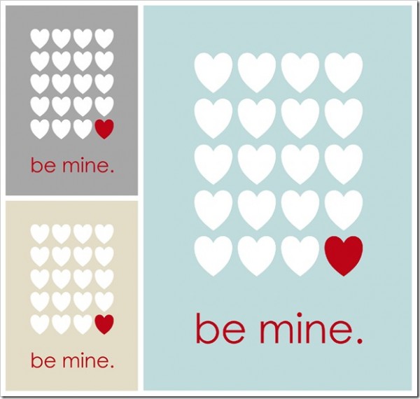 Simple free Valentines day printable art