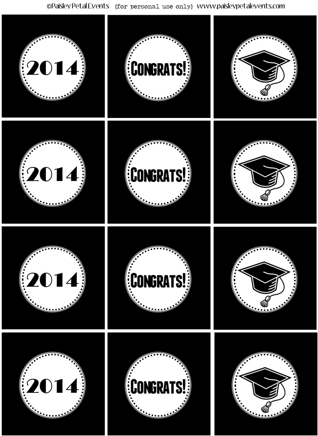 2014 Graduation printable circles