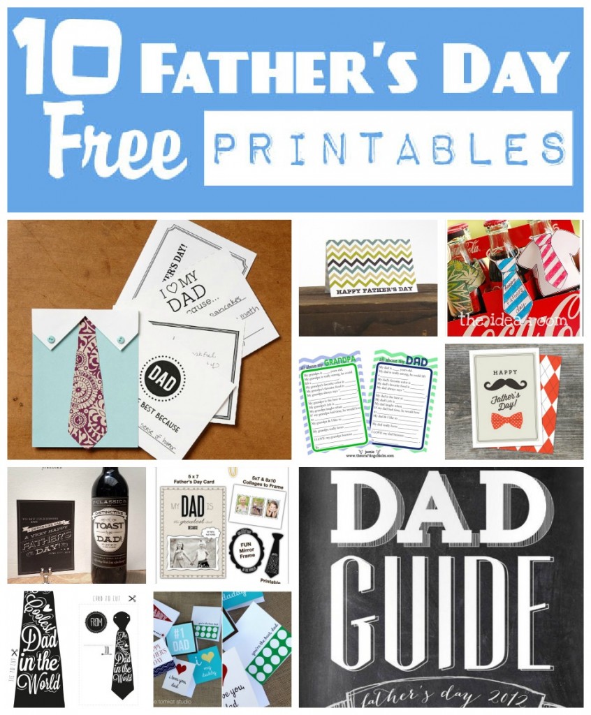 Freebie Friday – Father’s Day Ideas