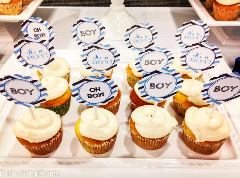 Paisley Petal Events baby boy cupcake toppers