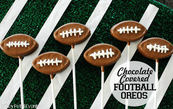 Chocolate Covered Football Oreos