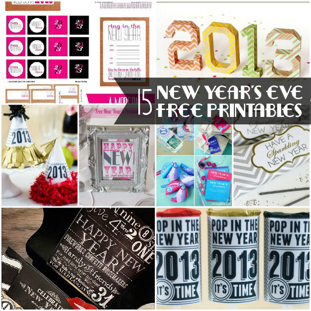 Free New Year’s Eve Printables