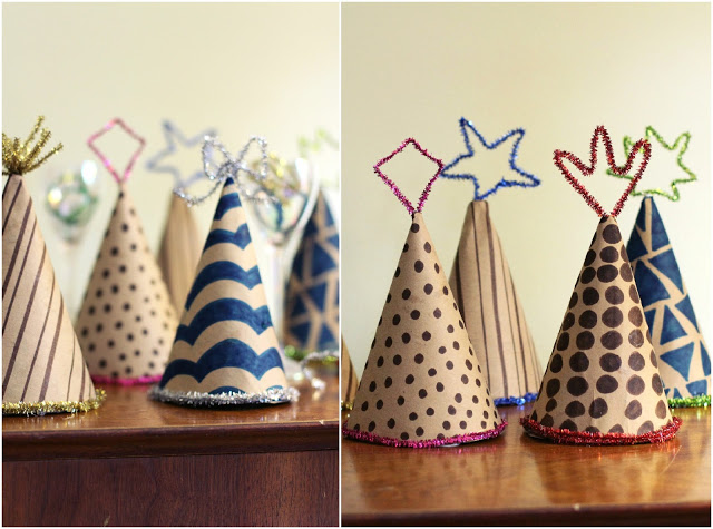 DIY new years eve party hats