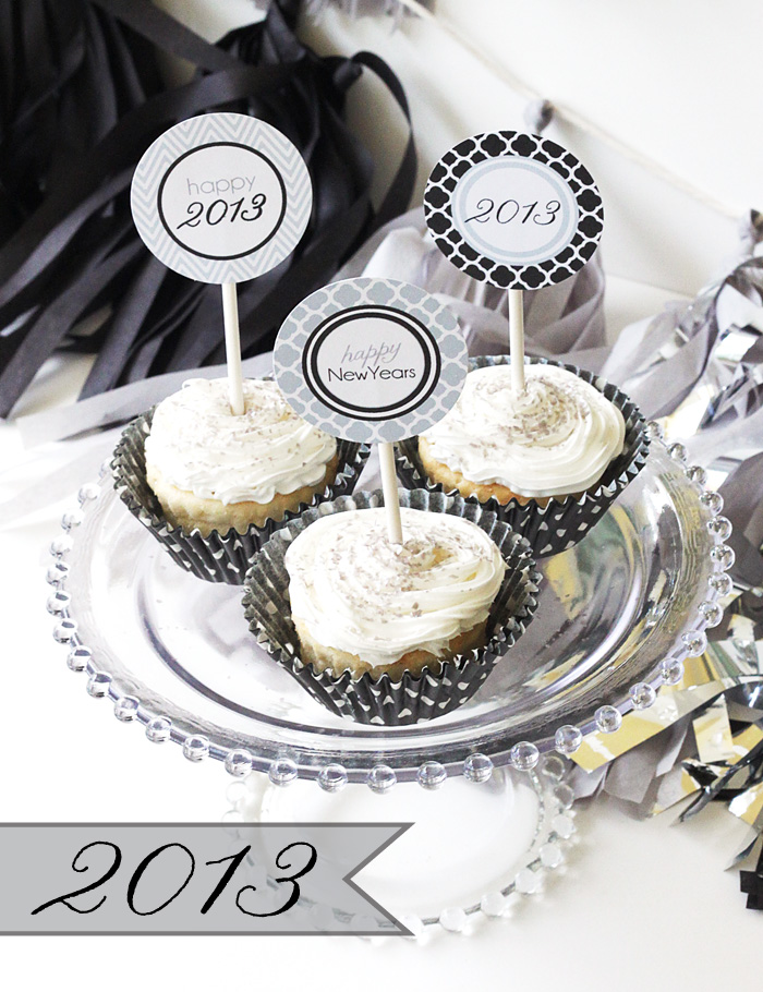 Black and silver New Years Eve printables