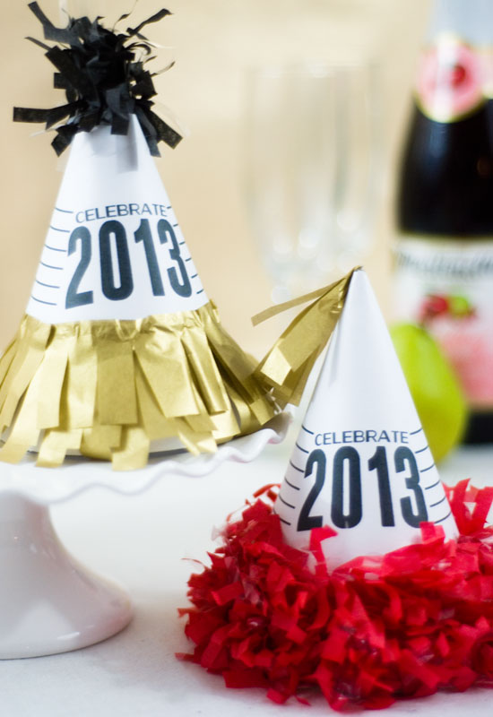 New Years Party Hats printable