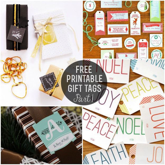 Free Printable Holiday Gift Tags Roundup