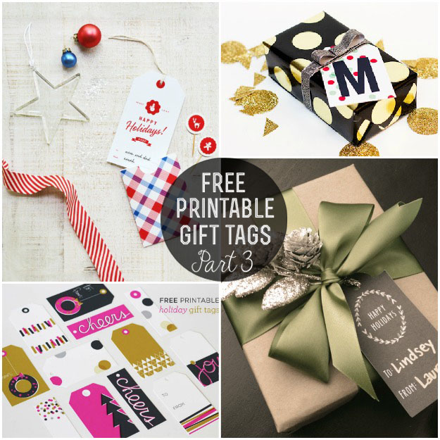 Free printable holiday gift tags party 3