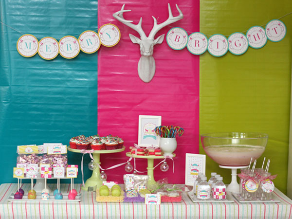 Featured Party – Modern Neon Merry & Bright Christmas
