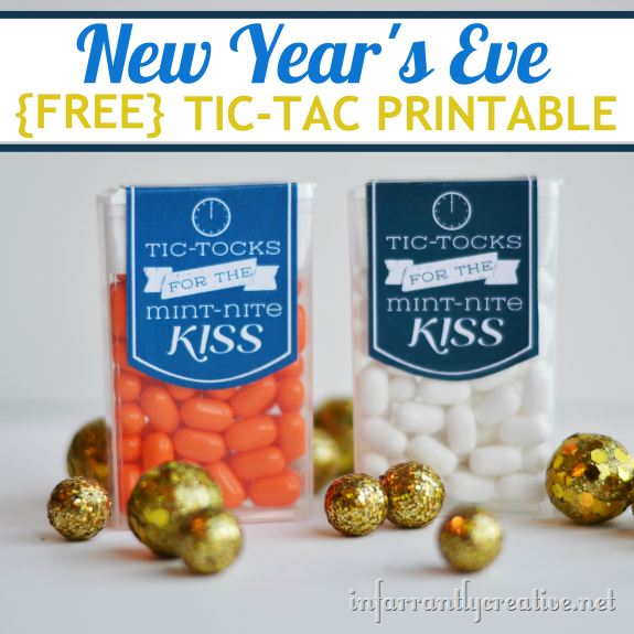 Printable tic tac New years wraps