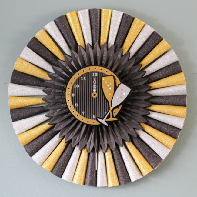 New Years Eve noisemaker wreath