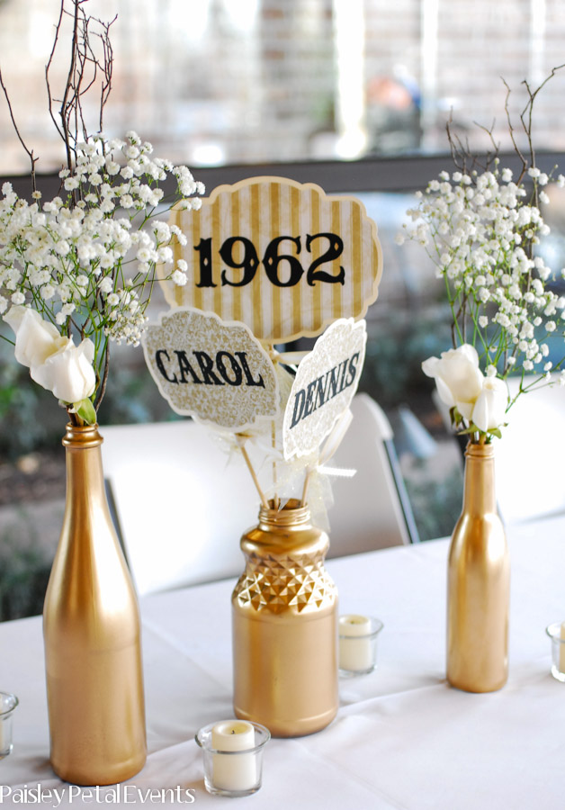 50th wedding anniversary centerpieces