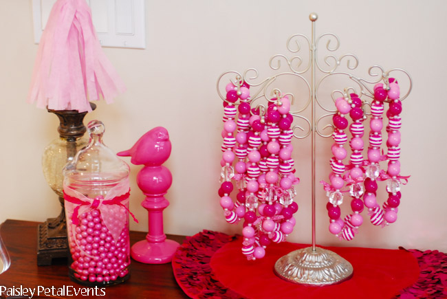 Pink Princess Party favor table