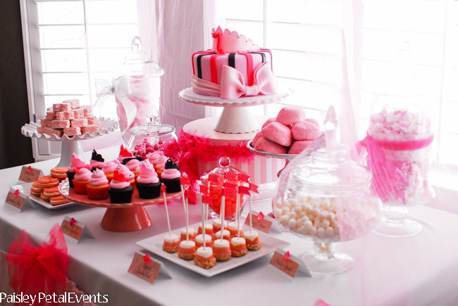 Pink Princess Party sweets table