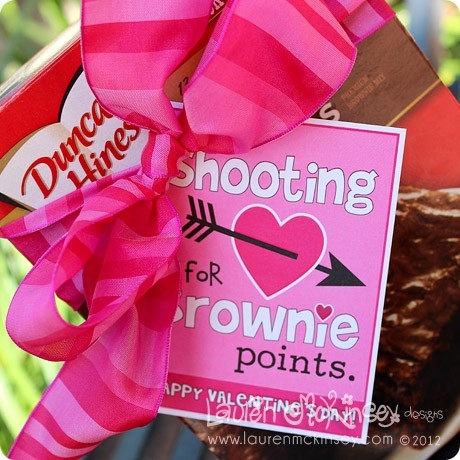 shooting for brownie points valentine's day printable