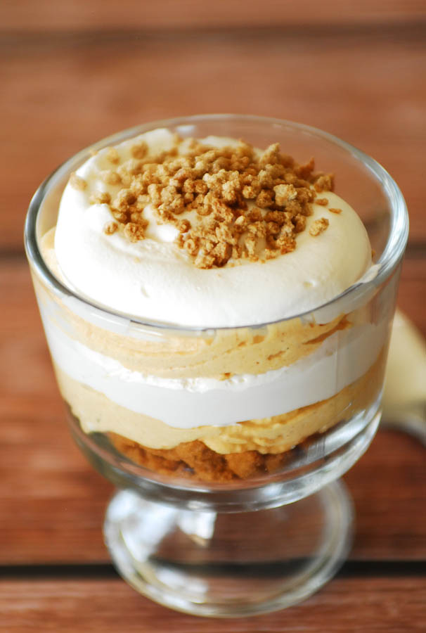 Pumpkin Cheesecake Parfait dessert cups