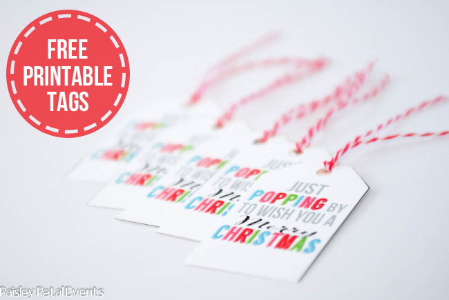 free printable christmas popcorn tags