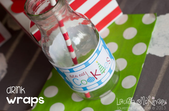 cookie exchange printable drink wraps