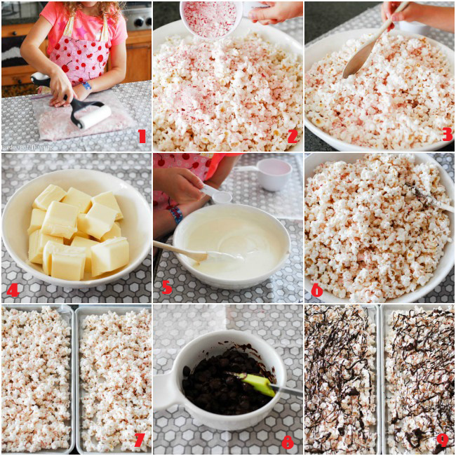 peppermint popcorn steps