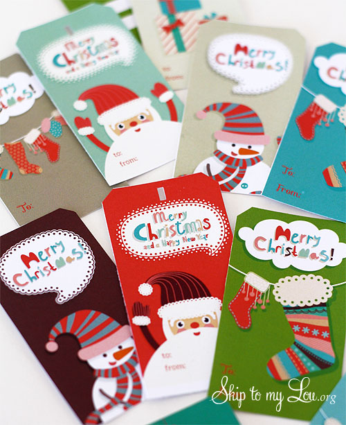 whimsical printable christmas gift tags