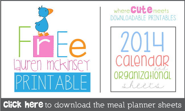 2014 Calendar and Organization Sheets + Free Printable from Lauren McKinsey