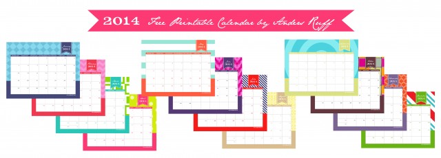 Free printable 2014 calendar from anders ruff
