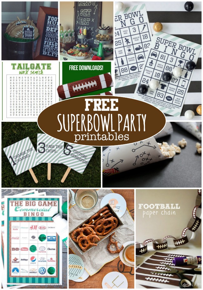 Free Superbowl Party Printables 2014