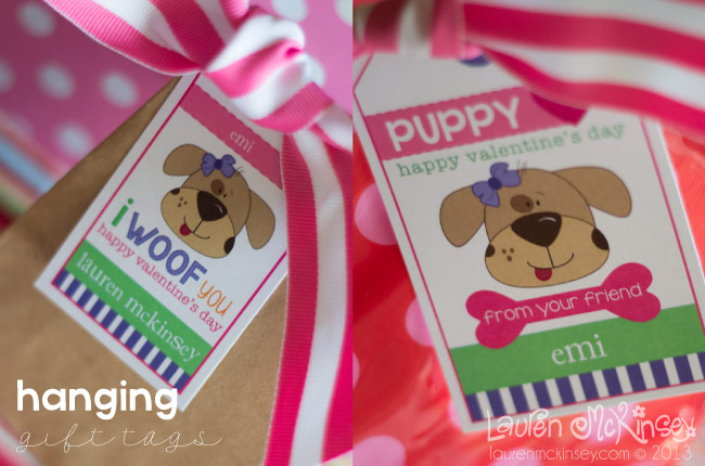 Valentine's Day printables from Lauren McKinsey - Puppy Love for Girls