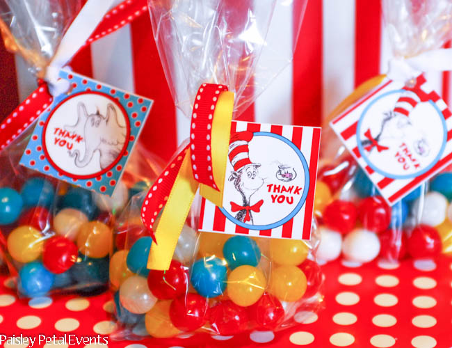 Dr. Seuss baby shower favor bags