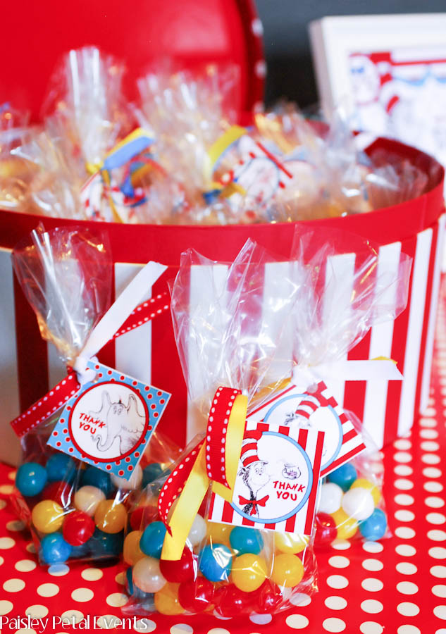 Dr. Seuss baby shower favor box