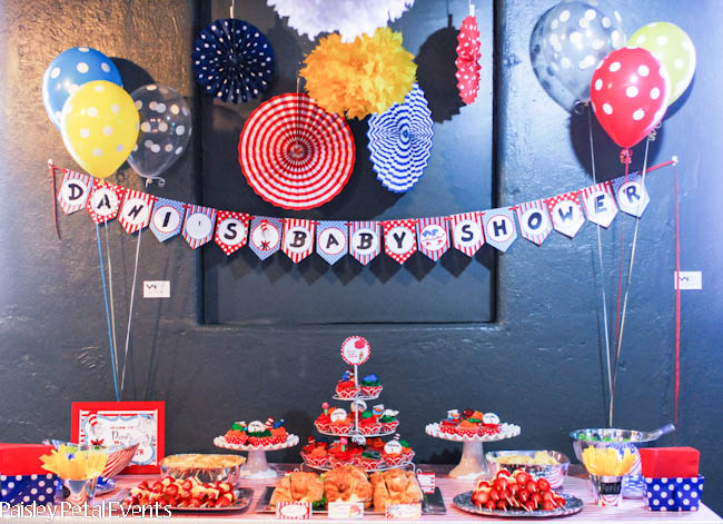 Dr. Seuss baby shower food table