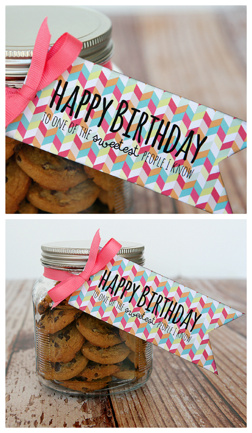 Free printable Happy Birthday treat tags