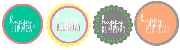 Free printable Happy Birthday circles