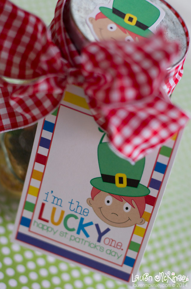 Lucky One St. Patrick's Day printable tags from Lauren McKinsey