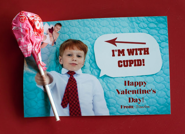 I'm With Cupid Valentine's Day cards
