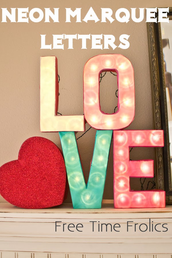LOVE colorful marquee letters