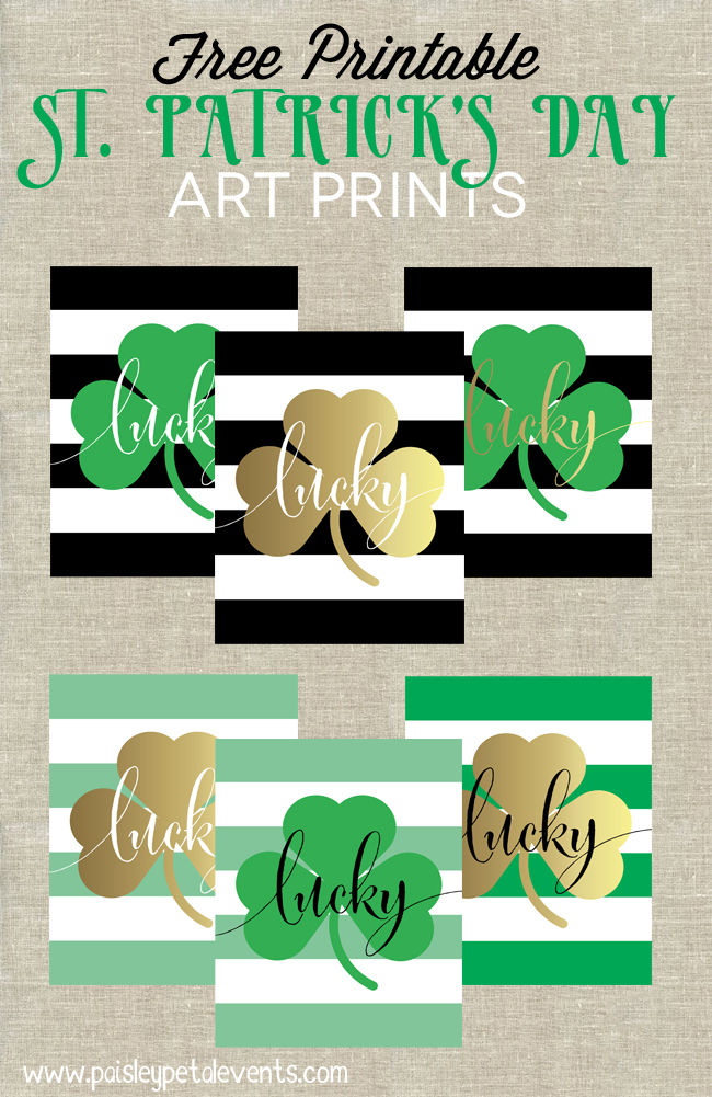 Free Printable St. Patrick’s Day Art Prints