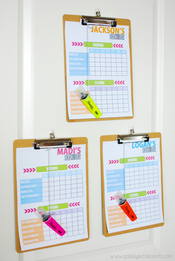 Back to School task list station