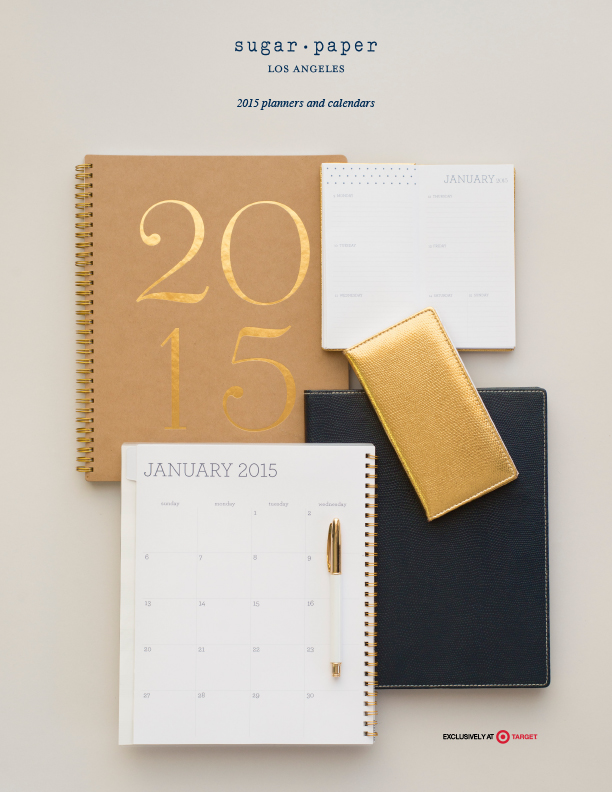 Sugar Paper for Target 2015 Calendars and Planners