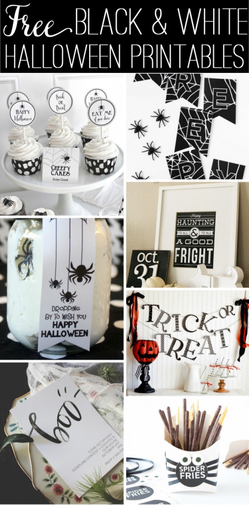 Free Black and White Halloween Printables