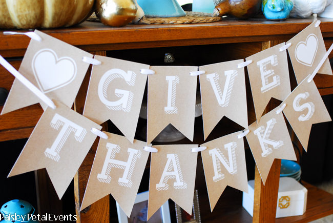 Give Thanks kraft banner