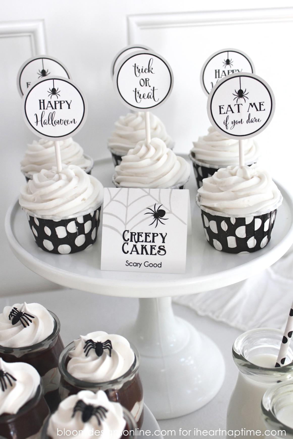 Black and White Halloween Party Printables at I Heart Naptime