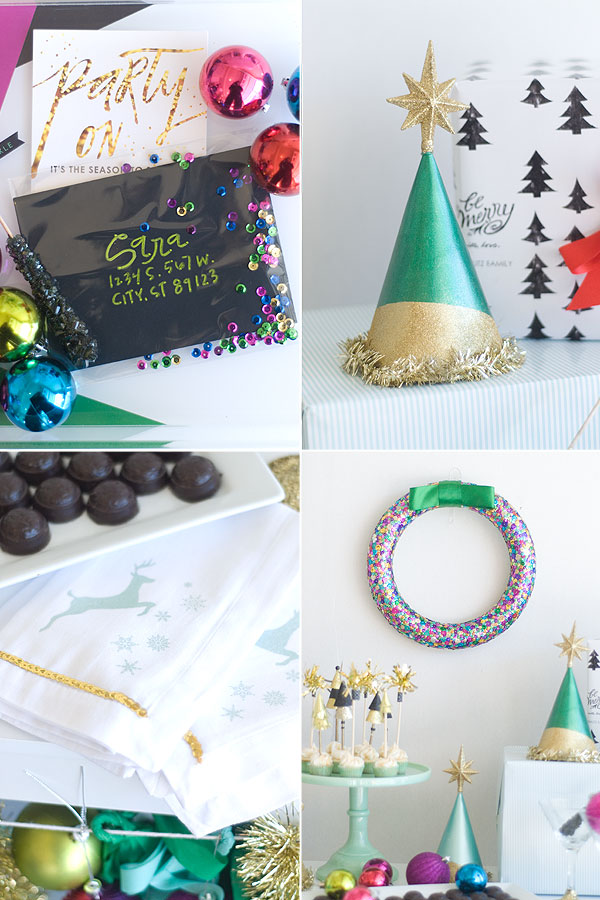 Season to Sparkle Holiday Hop – Confetti Favors, Glitter Glasses & Pretty Holiday Napkins