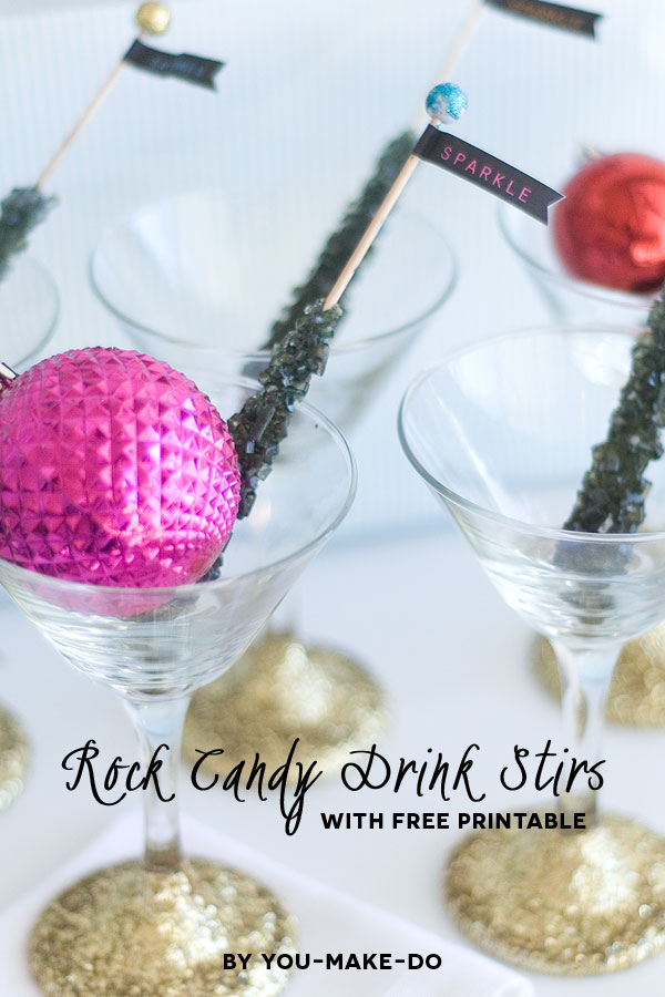 Rock Candy Drink Stirs - Season to Sparkle Party Hop