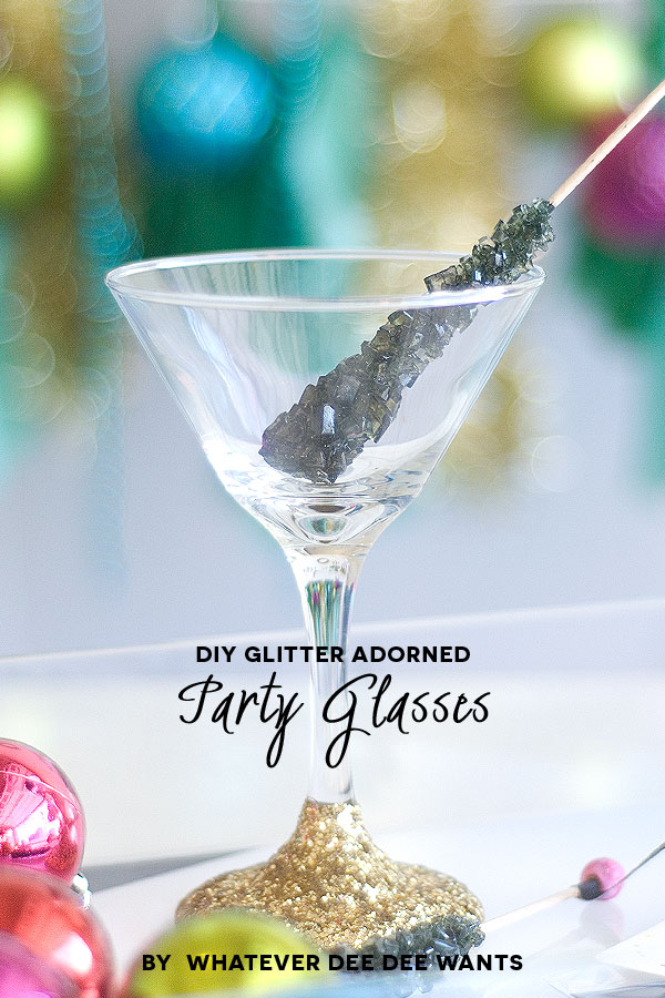 Glitter Adorned Party Glasses - Season to Sparkle Holiday Hop