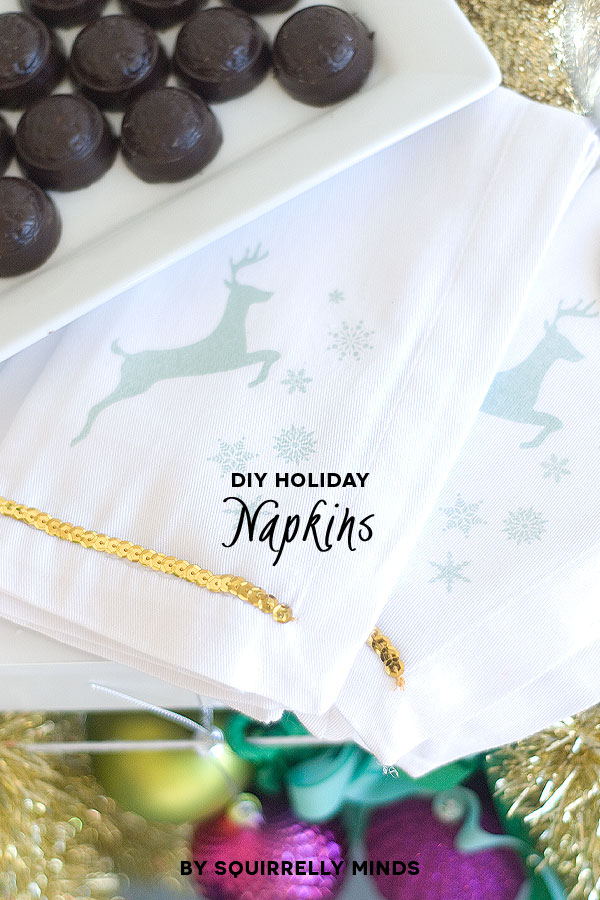 Season to Sparkle Holiday party hop - DIY Holiday Napkins