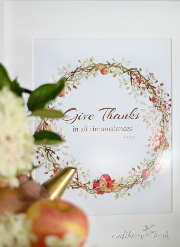Give Thanks floral printable