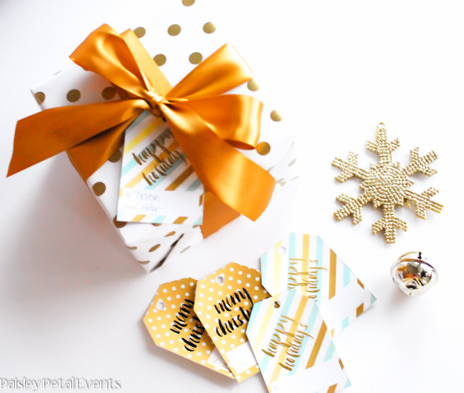 Gold and Mint Free Printable Gift Tags for Christmas gift-giving needs